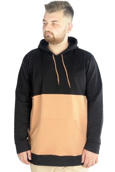ModeXL Mode XL muška dukserica sa kapuljačom, patchwork dizajn, kengur džep 2...