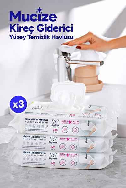 Papilion Easy Clean XXL Kireç Giderici Yüzey Temizlik Havlusu 3x50 Leke Kalın...