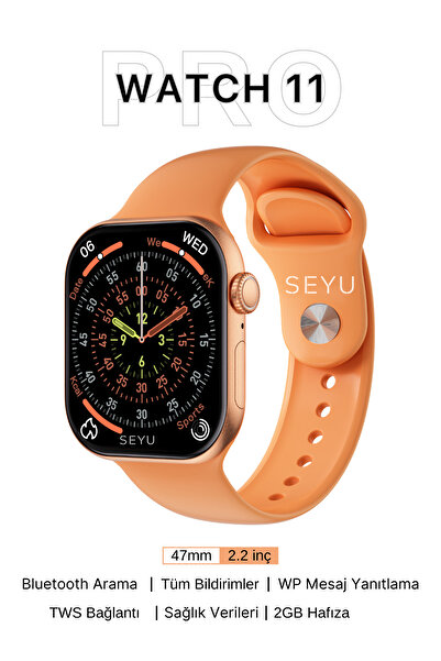 SEYUWATCH Watch 9 Pro Akıllı Saat Iphone ve Android Tüm Telefonlara Uyumlu Sm...