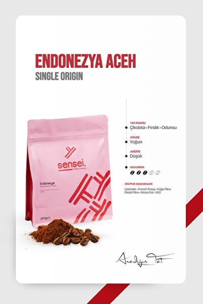 Sensei Coffee&Roastery Indonesia Aceh & North Sumatra - Single Origin Kahve (...