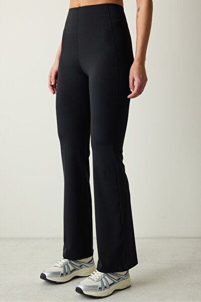 Penti Siyah Yüksek Bel Bonding İspanyol Paça Cepli Tayt