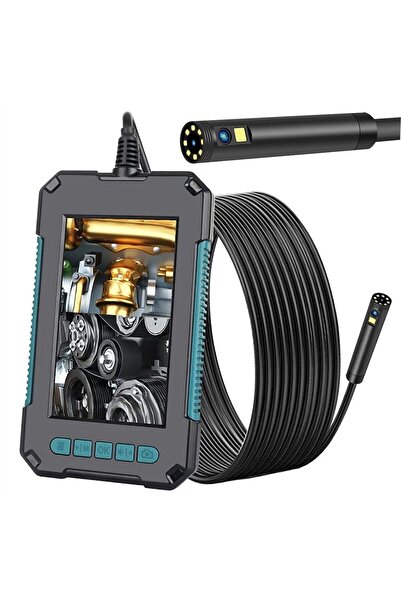 Powermaster P-40 Endüstriyel 10 Metre 8 MM Kablolu HD 1080P Endeskop Yılan Ka...