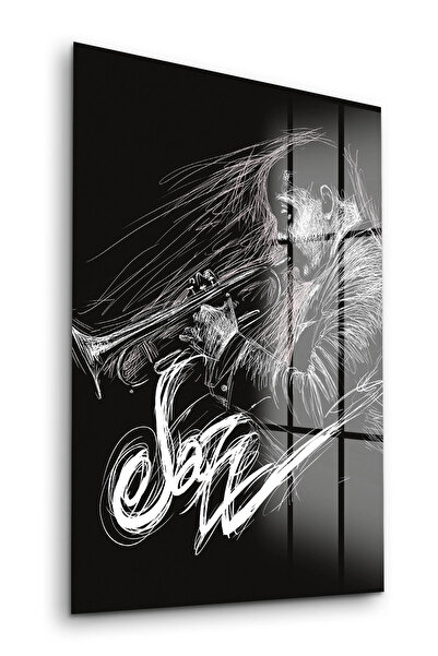 Decovetro Стъклена маса с мотив на джаз музикант