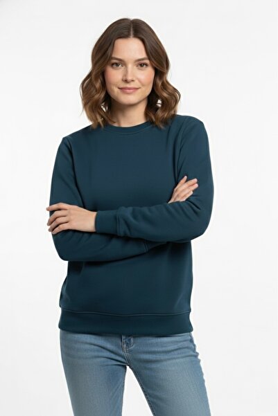 assef Hanorac pentru femei Relax Fit, confortabil, croială de bumbac, cu text...