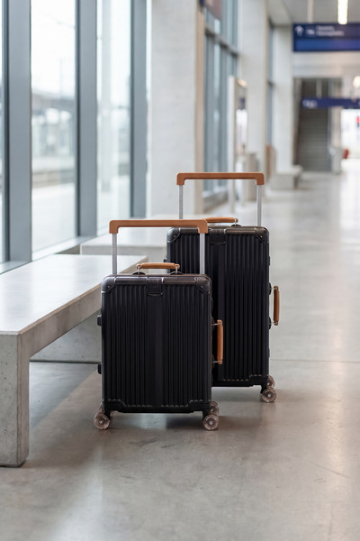 Zeplin Boxy PC Policarbon 2'li Valiz Seti (Kabin ve Orta) Siyah-Kahve