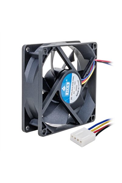 Powermaster PM-5137 12V 80X80x25mm 8X8 12 Volt 4 Kablolu Soketli DC PC Fan