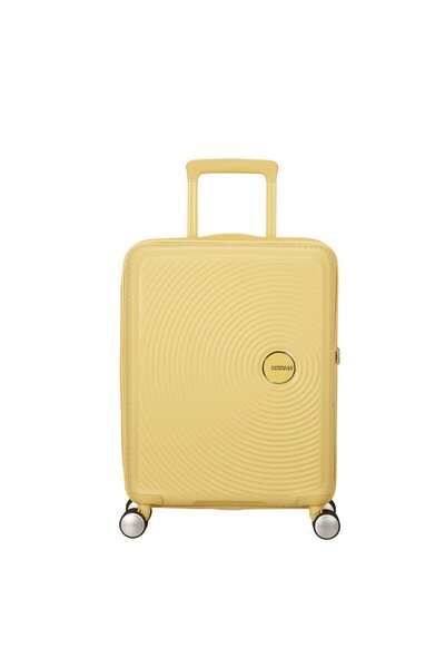 American Tourister Sarı Soundbox - Körüklü 55 cm Kabin Boy Sert Valiz