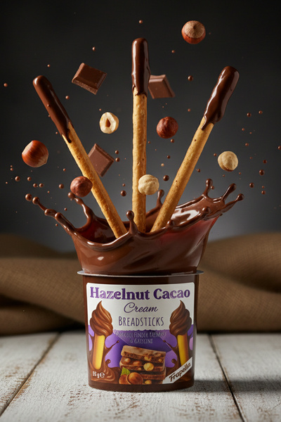 Frapella Atıştırmalık Kakaolu Fındık Kreması & Grissini 24 Adet x 55 Gr.