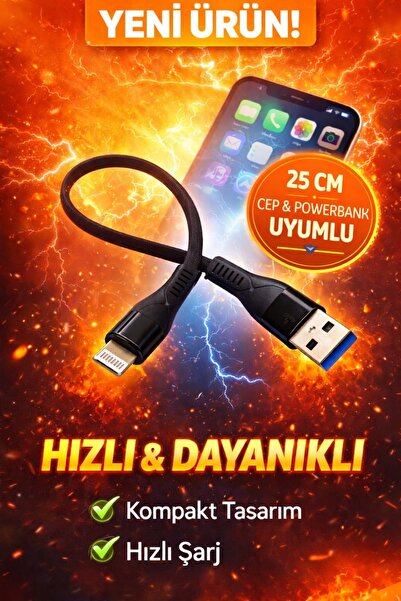 L'eDoren Orijinal 2.4a Hızlı Şarj Usb Lightning Kısa Data Şarj Kablosu 25 Cm ...