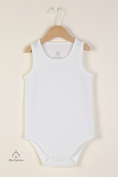 Mini Cotton بدلة أطفال بدون أكمام مصنوعة من قماش قطني 100% للبنات والأولاد