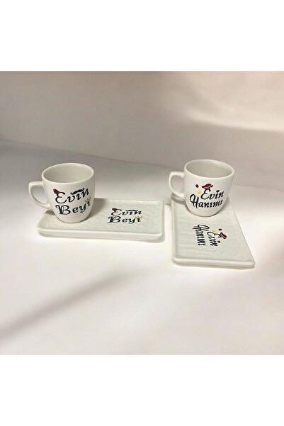 WPAWZ Özel Tasarım Sevgililer Günü 2’li Evin Hanımı Evin Beyi Baskılı Fincan ...