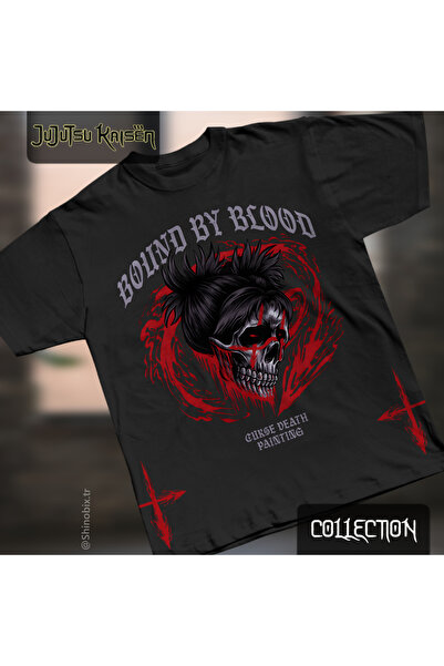 SHINOBIX تي شيرت Jujutsu Kaisen Anime Choso Bound By Blood كبير الحجم