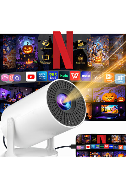 Magcubic جهاز عرض ذكي صغير فائق الجودة بدقة 4K - واي فاي 6، أندرويد 11، مسرح ...