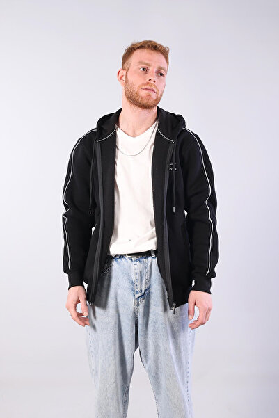 Mckanzie 8625 سترة رياضية مطرزة بسحاب وقلنسوة من ماركة Overdose