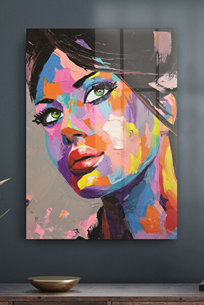 Decovetro Tablou de sticlă Portret abstract de femeie