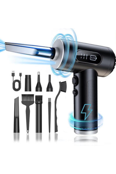 İdeas4comfort Set aspirator portabil cu suflanta aer, GABOS™, USB, 6000mAh, a...