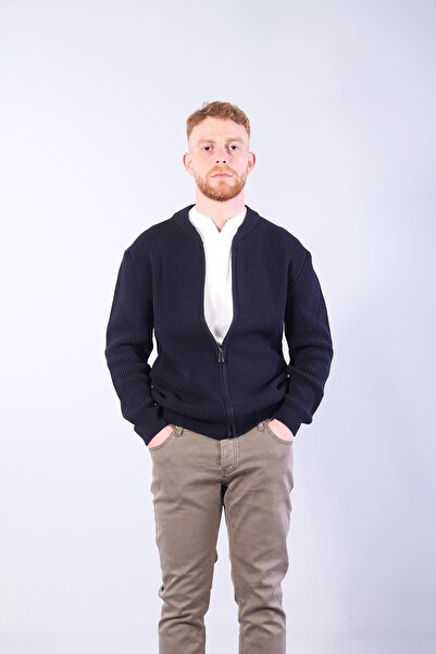 Mckanzie 88102 zippered knitted cardigan