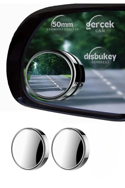 KDOT Çerçeveli Gerçek Cam Kör Nokta Aynası 360 Derece Hareketli Yapıştırıcılı...