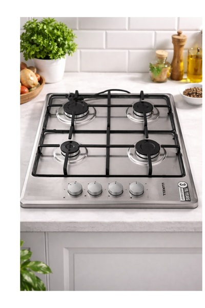 HARLEM Aragaz cu 4 ochiuri KUMTEL® KO-420, INOX, Gaz, Plita pe Gaz, 4 Arzatoa...