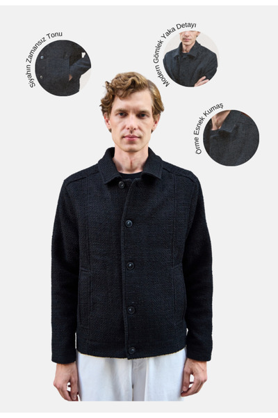 Danger Чоловічий дизайнерський технічний куртка з тканини, чорний