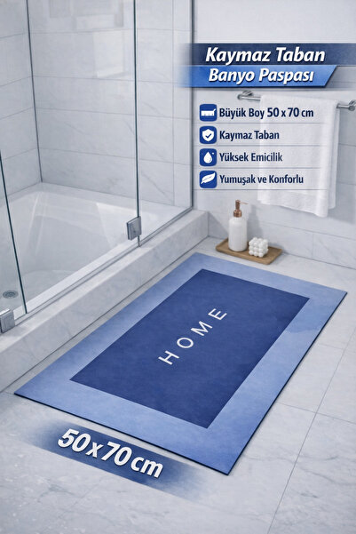 Manosta (1 Τεμάχιο) Μπλε Χρώμα 50x70 εκ. Μπάνιο, Χαλάκι κουζίνας Αντιολισθητι...