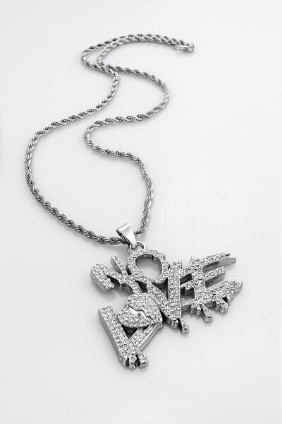 No Future Iced Out No Love Kolye CS1193GM