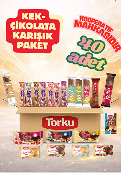 Torku Kek-Çikolata Karışık Paket 40 adet