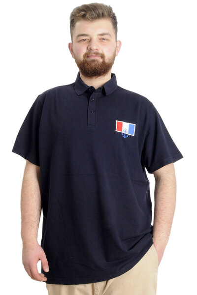 ModeXL Mode XL Large Size Men's T-Shirt Polo Absolute Destiny 23335 Navy Blue