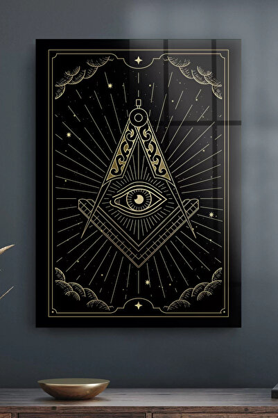 Decovetro Stakleni sto, duhovno oko, tamno