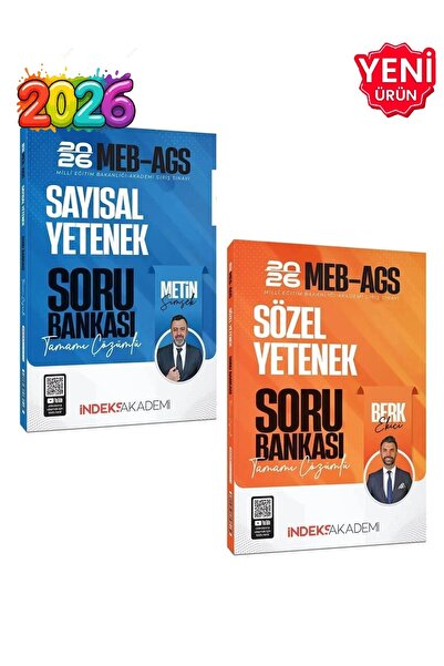 İndeks Akademi 2026 - MEB-AGS Sayısal Yetenek - Sözel Yetenek Tamamı Çözümlü ...