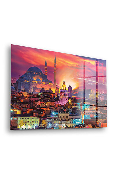 Decovetro Tablou de sticlă peisajul Istanbulului