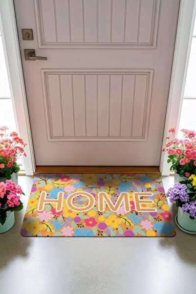 Cotto Home CocoJoy PJ007A Covoraș de ușă cu model floral, cu bază groasă, ant...