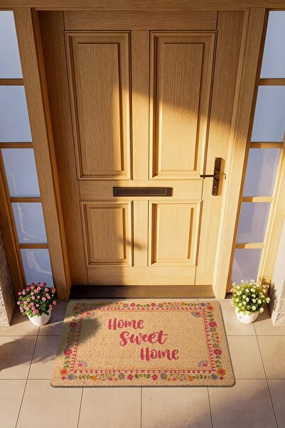 Cotto Home CocoJoy PJ008A Çerçeveli Çiçek Desenli Kalın Kaymaz Taban Nem Alıc...