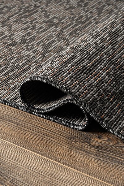 Cotto Home Tiora TI005A Antrasit Jüt Halı Naturel Sisal Örme Hasır Modern Yık...