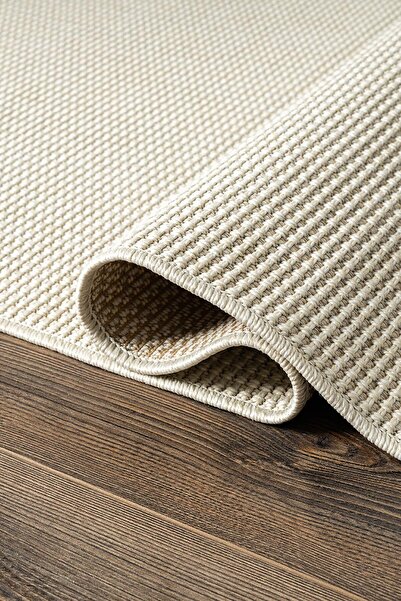 Cotto Home Tiora TI002A Krem Jüt Halı Naturel Sisal Örme Hasır Modern Yıkanab...
