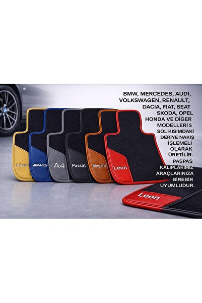 shop Ruby/ Nakışlı deri desen Oto Halı Paspas Renault Clio 4 2012 - 2019