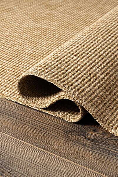 Cotto Home Tiora TI001A Bej Jüt Halı Naturel Sisal Örme Hasır Modern Yıkanabi...