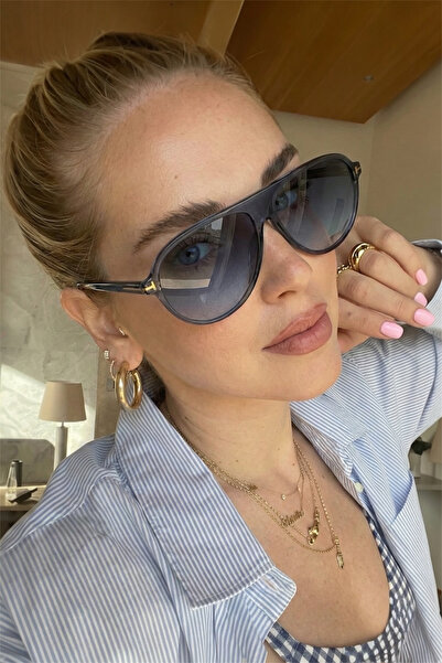 Eyesofia Clara Unisex Vintage Indigo Blue Sunglasses