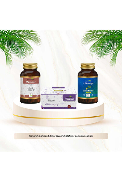 Hekimzade Günlük Destek Seti - Ferahsin Paket Çay & Mammor 90 Kapsül & Fit Om...