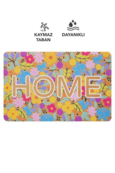 Cotto Home CocoJoy PJ007A Covoraș de ușă cu model floral, cu bază groasă, ant...