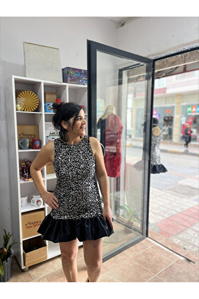 yaba butikk Mini Boy payetli Şık Elbise