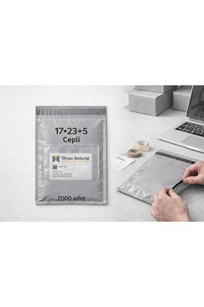 Ambalajistan Küçük Boy Cepli Kargo Poşeti 17*23 5 2000 Adet