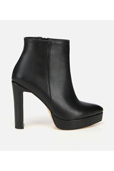 Hotiç Kadın Siyah Yüksek Topuklu Platform Topuklu Bot
