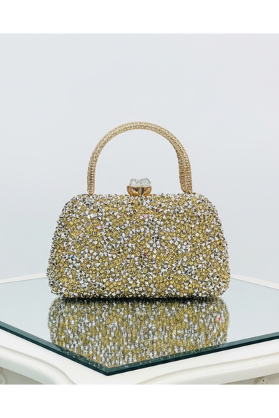 Çanta Trend Women's Stoned Double Handle Women's Young Wedding Nikah Prom Gra...