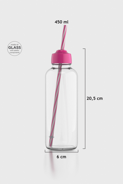 Renga Felix 450 ml Pipetli Cam Şişe 181010 Fuşya