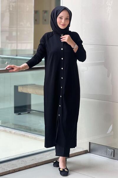 Nuss Basic Uzun Merserize Hırka