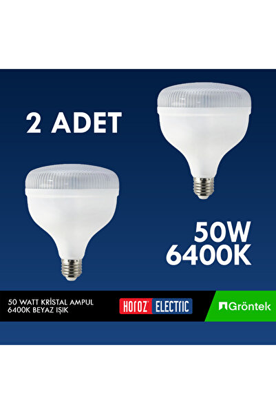 Horoz Elektrik BEYAZ IŞIK CRYSTAL 50 50 WATT KRİSTAL LED TORCH AMPUL 5000+ LÜMEN