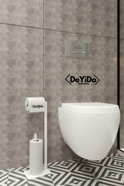 DeYiDo Tuvalet Kağıtlığı Yedekli Özel Tasarım Ağır Döküm Ayaklı Devrilmez Pratik Banyo Tuvalet Wc Askısı