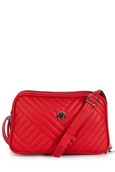 Gondol Γυναικεία καθημερινή τσάντα ώμου gp.1327 Κόκκινη καπιτονέ