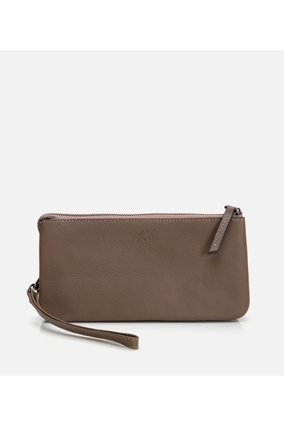 Hotiç Hakiki Deri Bej Erkek Çanta